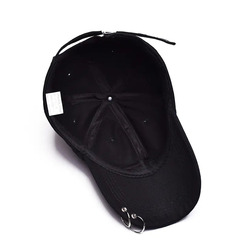 Black Circle Ring Dad Hat