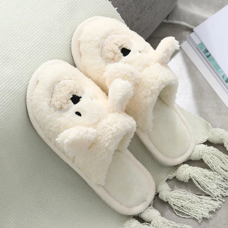 Comfy Warm Bear Winter Plush Slippers