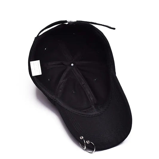 Black Circle Ring Dad Hat