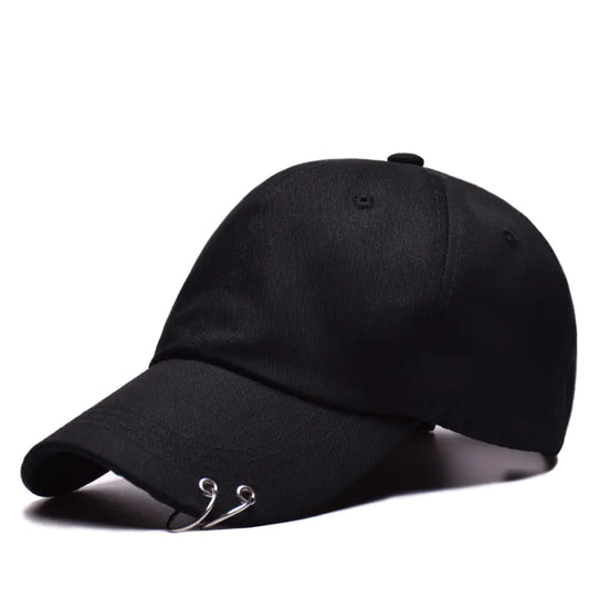 Black Circle Ring Dad Hat